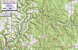 Ridge Runner Middle topographic trail map at 1:24,000 scale